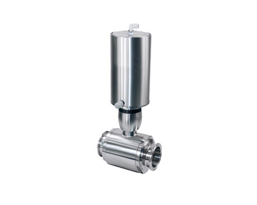 Pneumatic straight ball valve
