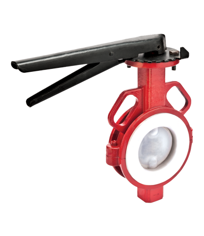 PTFE SLEEVED BUTTERFLY VALVE